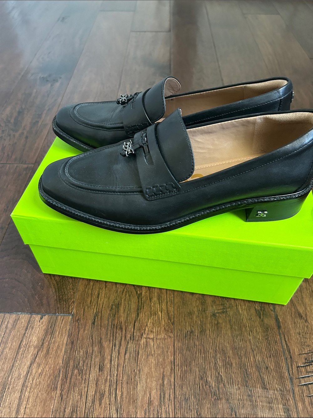 Sam Edelman women’s size 9.5 Black Leather Denise Loafers - Picture 2 of 6